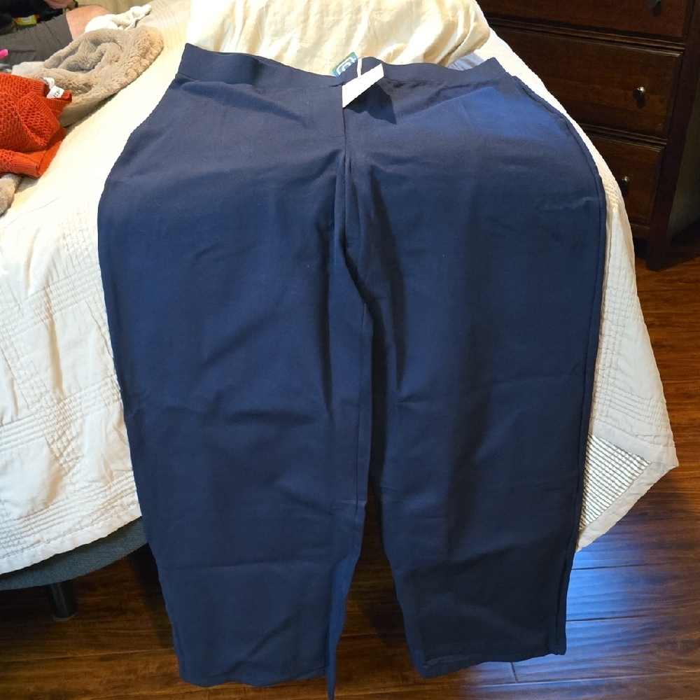 Women's Navy Wide Leg Pants